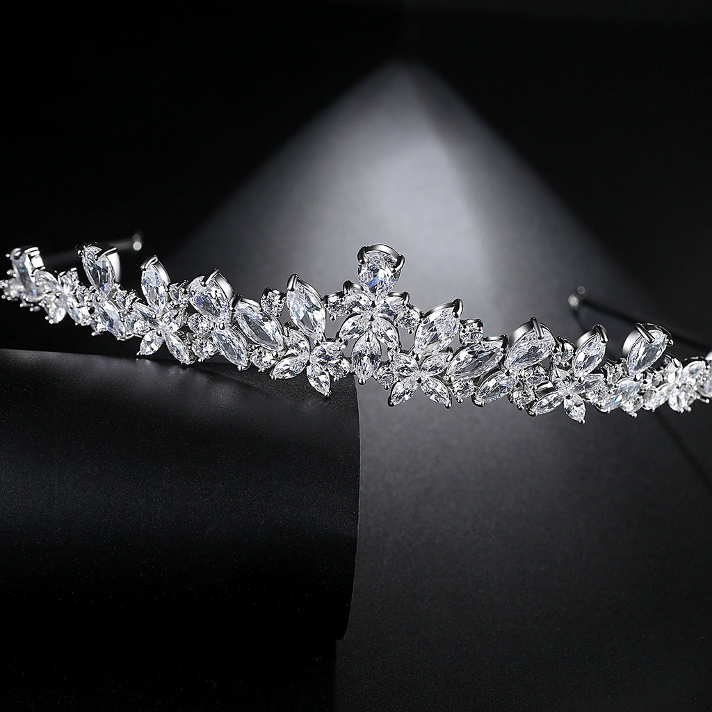 Copper Inlaid Zircon Fashion Temperament Bride Simple Hairband