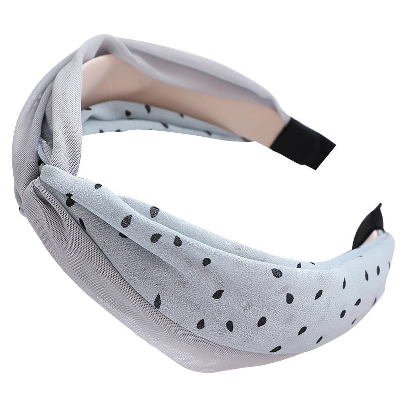 Fabric wave point headband