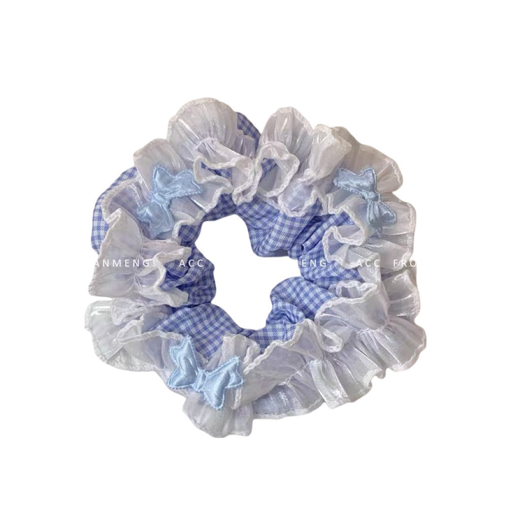 Summer Super Fairy Sweet Lace Large Intestine Hair Ring