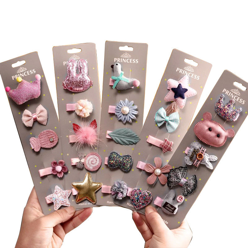 Children's small hairpin crown tiara hair accessories set