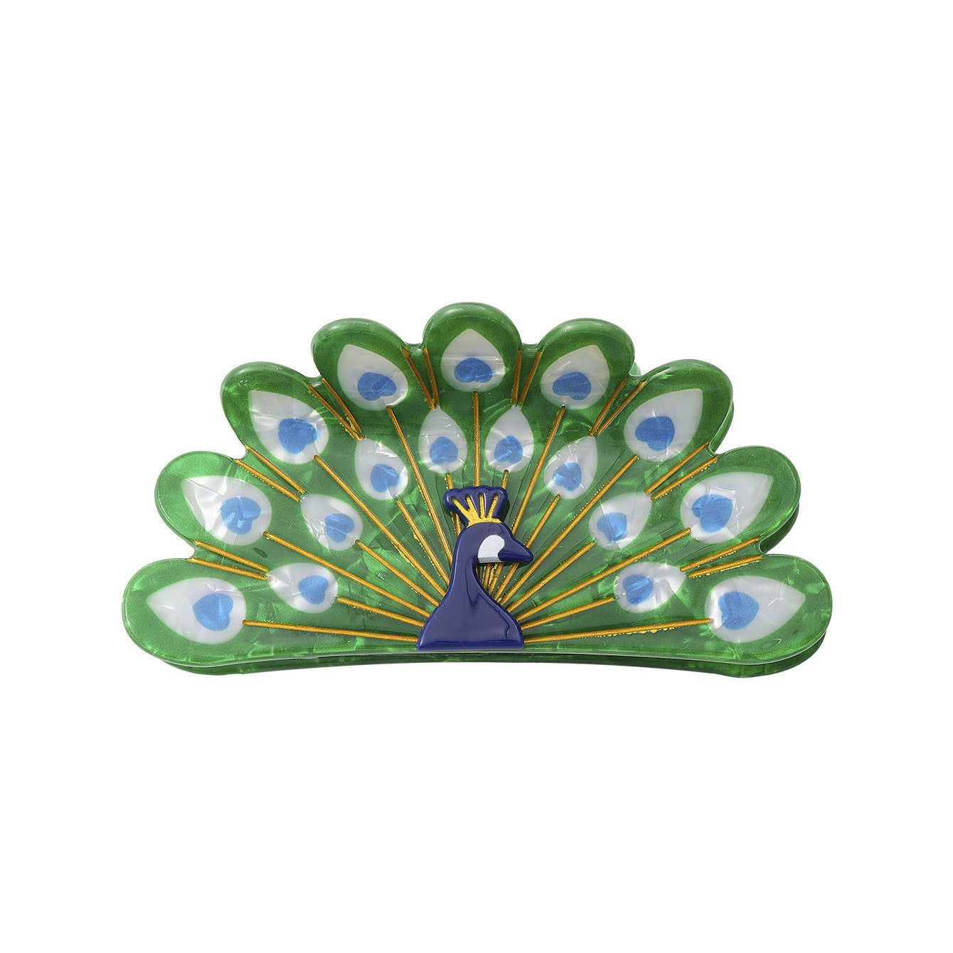 Retro Style Peacock Creative Animal Shark Clip