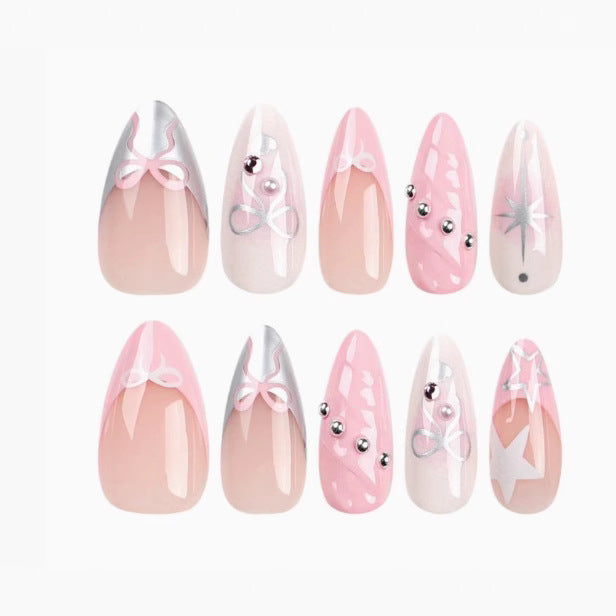 Wearable Nail Shaped Piece Nail 3D Bow