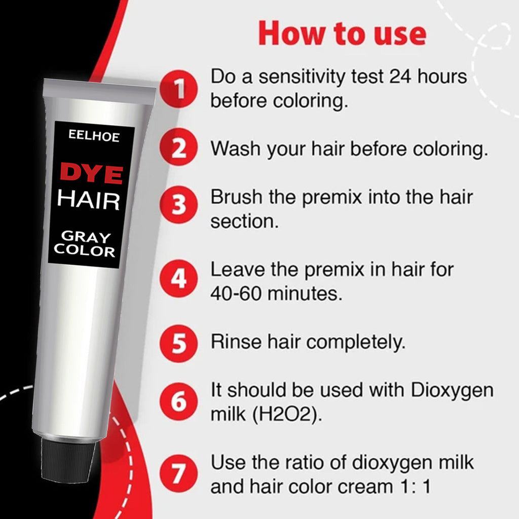Eelhoe Easy To Color Hair Care Long-lasting Mild Hair Gray Hair Hairdressing Agent