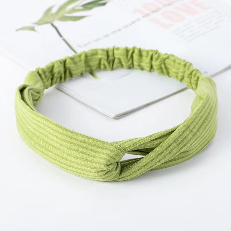 Hairband Cross Knitted Thread Hairware