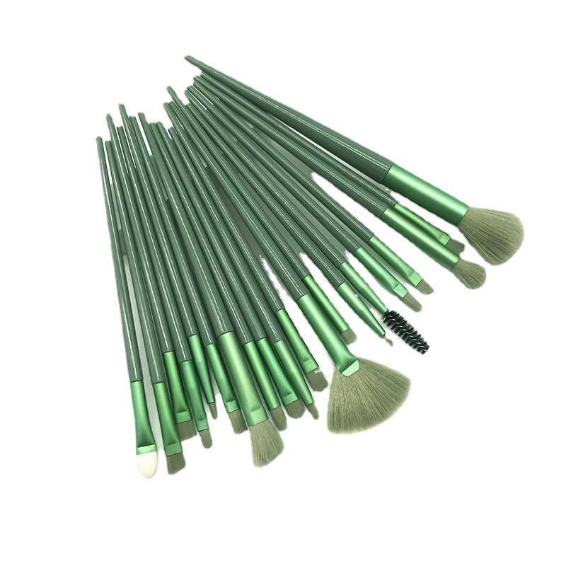 20 PCs Makeup Brush Set Eye Brush Purpleflower Holly Leaf Custard Blush Brush Beauty Tools Eye Shadow Brush Matcha Green