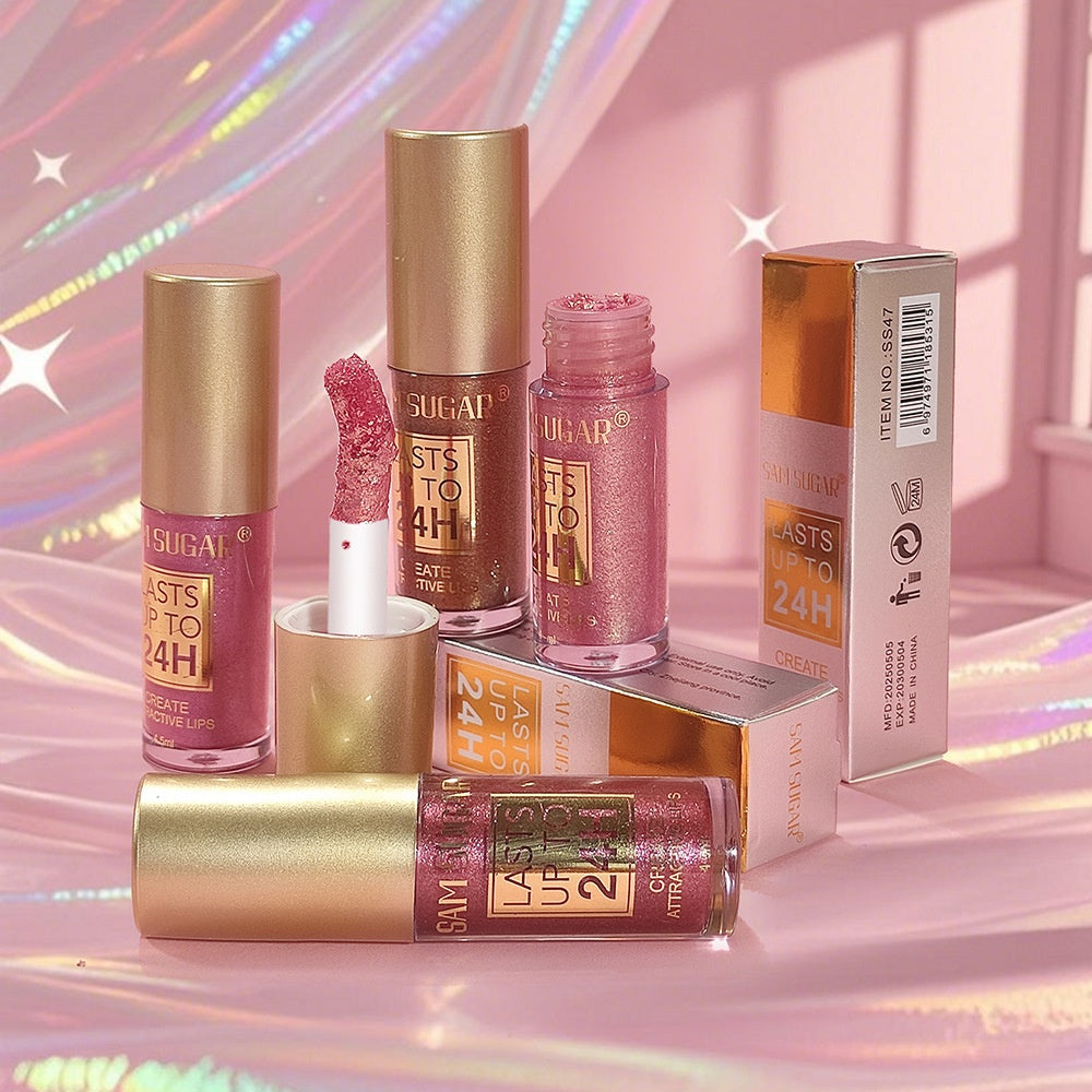 6-color Lifting Thin And Glittering Pearlescent Lip Lacquer
