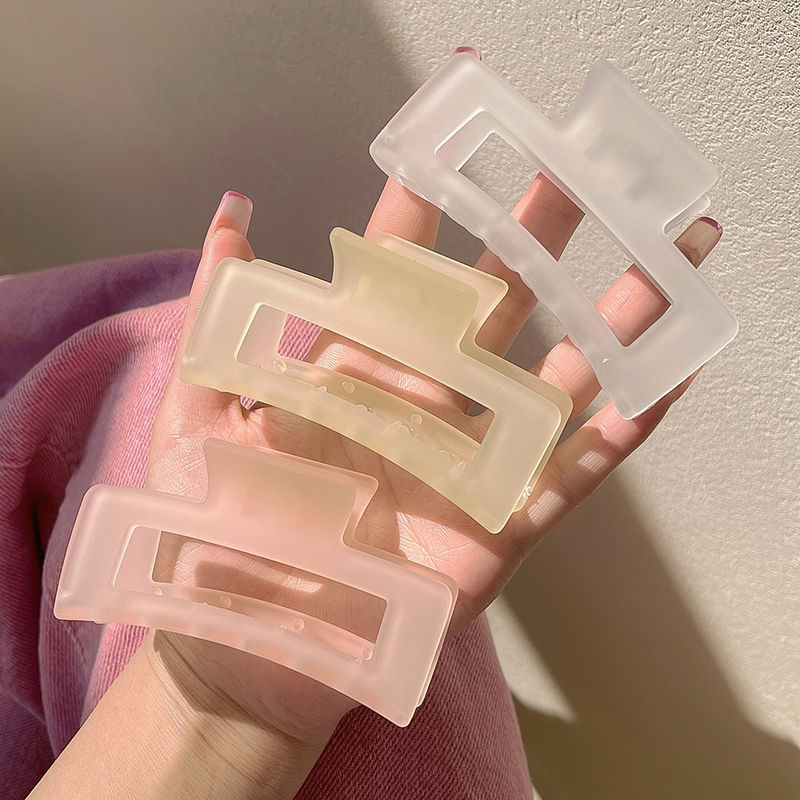 Transparent Frosted Texture Grip Girl Simple