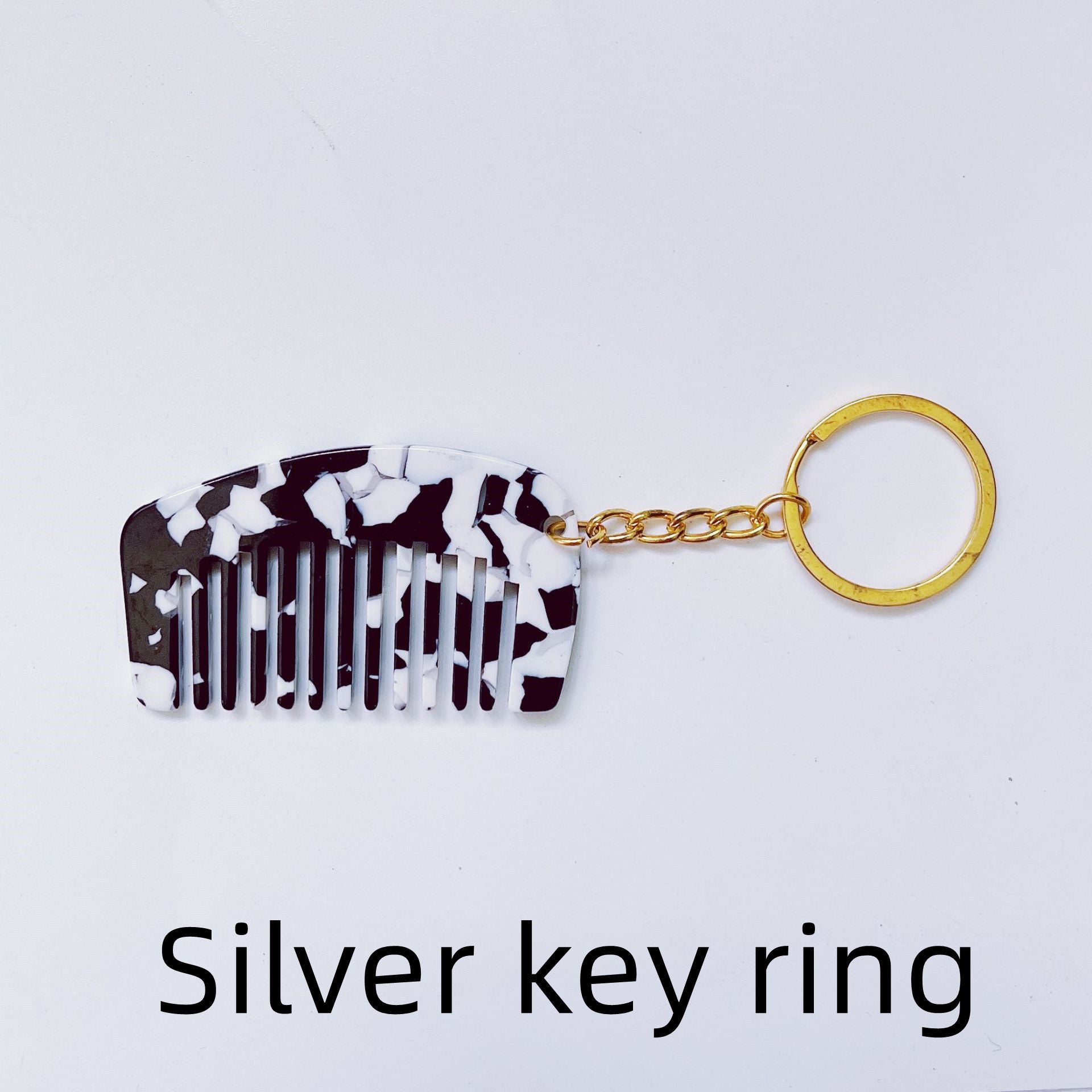 Acetic Acid Plate Mini Comb Key Chain Pendant Portable