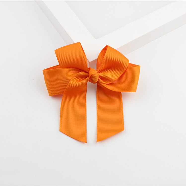 European And American Children Hairpin Ornament Four-ear Ribbon
