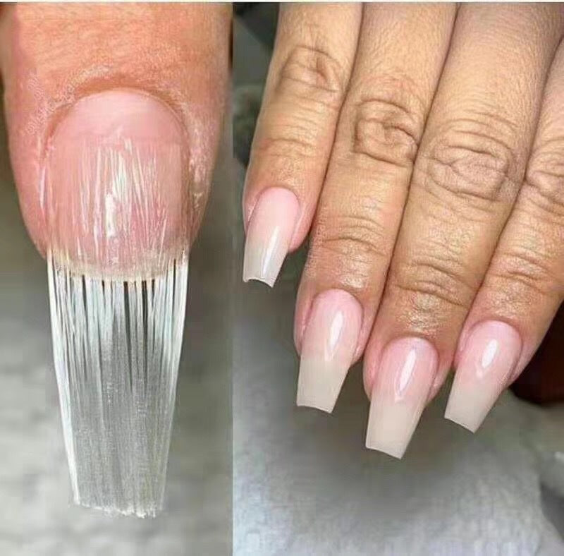 Nail extension gel phototherapy sheet glass fiber