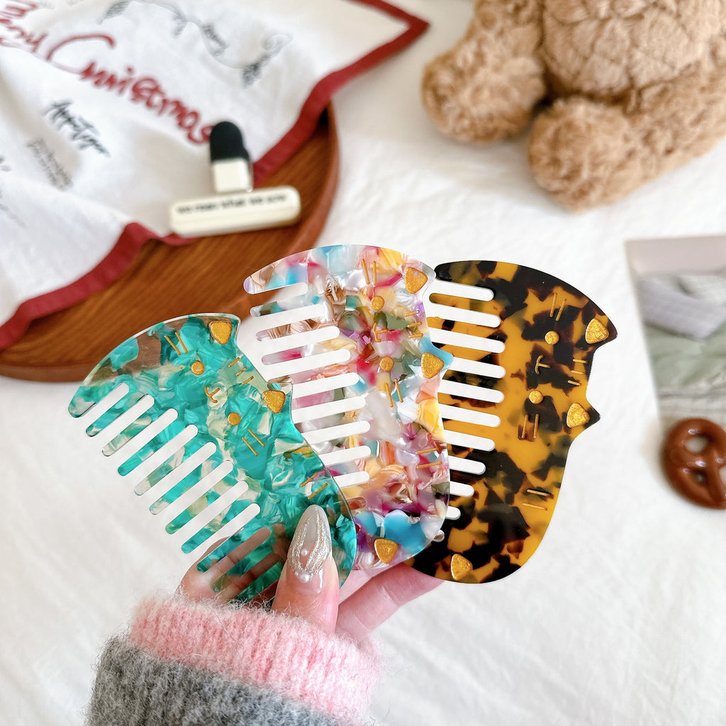 Retro Acetate Portable Cute Cat Comb