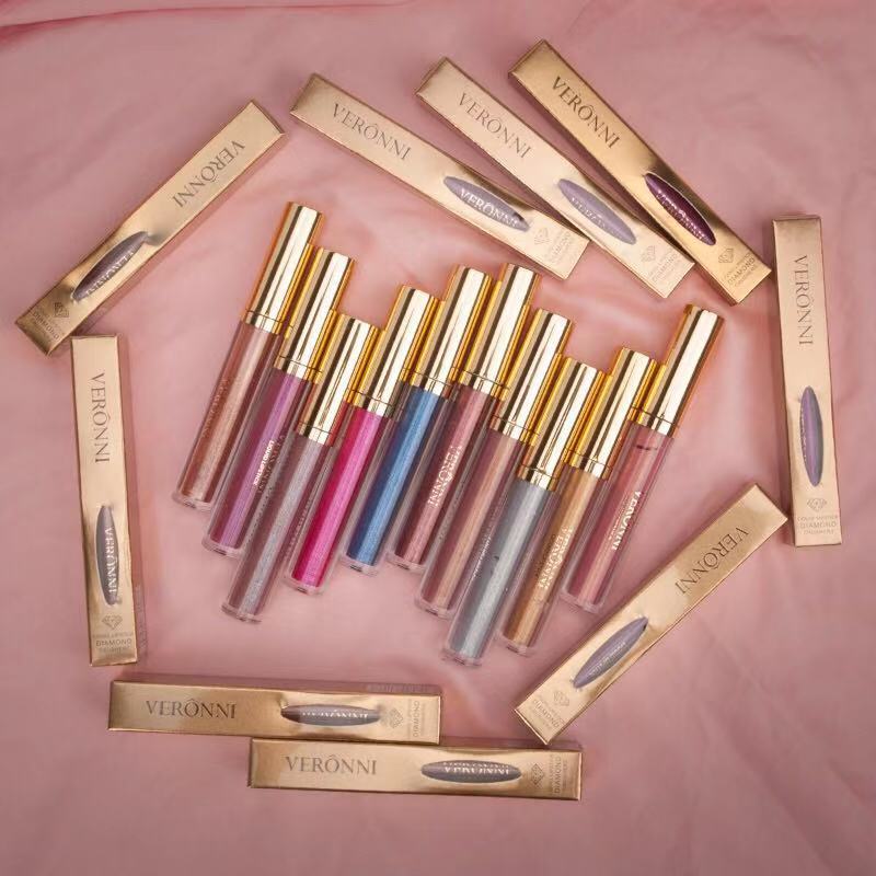 Diamond Pearl Magic Color Shiny Matte Metal Lip Gloss Lipstick