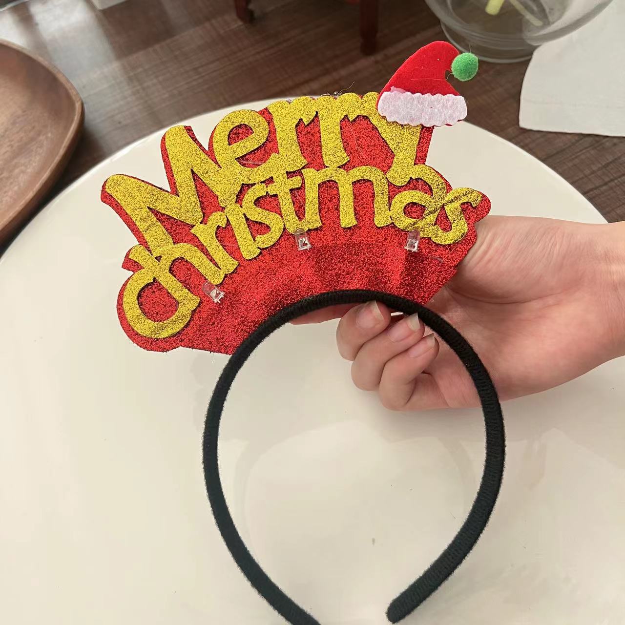 Christmas Antlers Hairband Decoration Plush