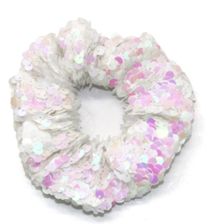 European and American Two-tone Large Sequined Hair Tie