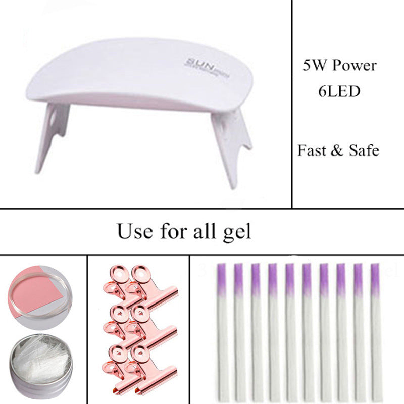 DouborQ Fashion nail extension glue set fiber glass