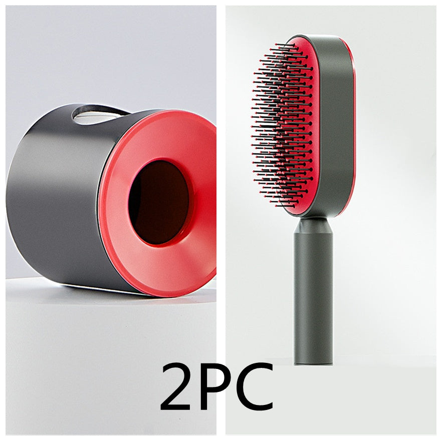 Push-to-clean Design Airbag Massage Comb