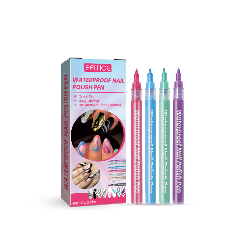 Nail Art Easy To Color Smudges Painted Nail Hook Line Pen