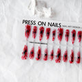 Press On Nails Wave Mark Wind Long Water Drop Nail Beauty Bright Surface