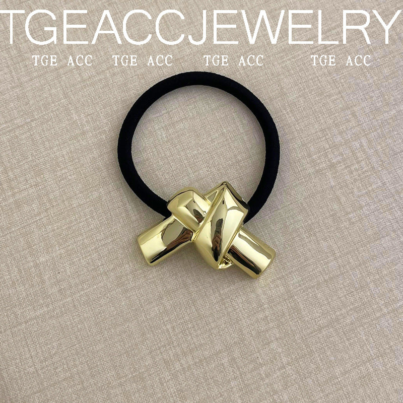 European And American Cold Style Geometric Metal Concave-convex Stretch Retro Head Rope