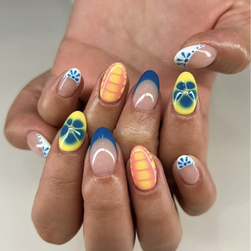 Wear Nail Tip High-grade Purple French Butterfly Black Edge Nail Sticker Nail Stickers