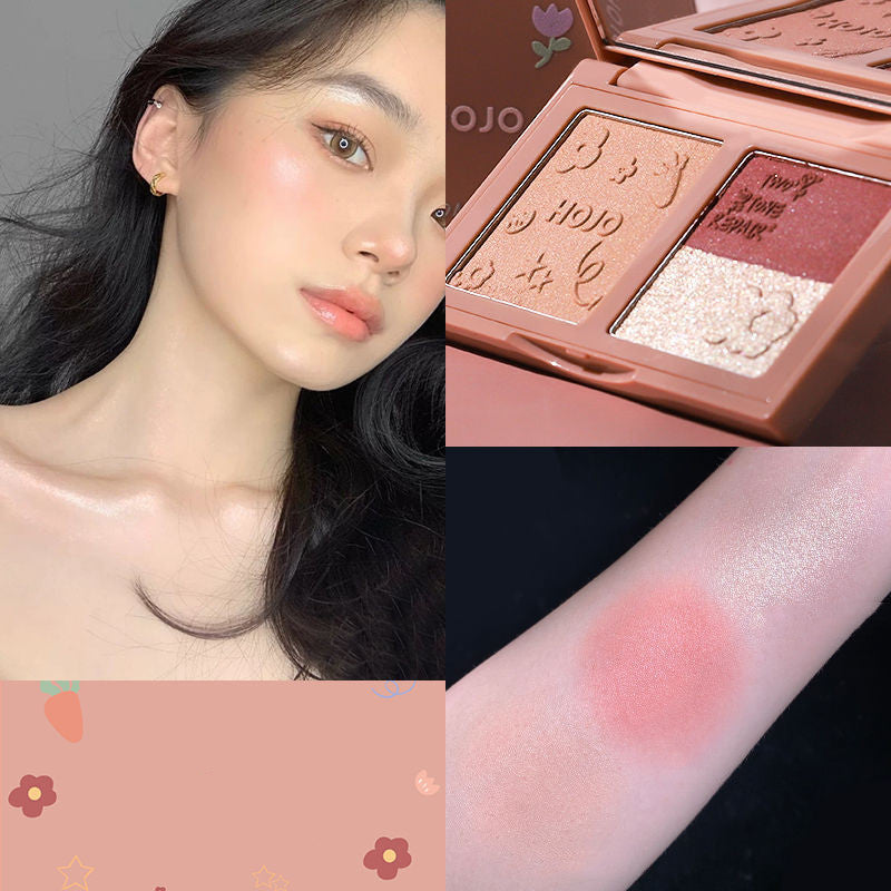 Hojo Three-in-one Highlighter Natural Three-dimensional Shadow Blush
