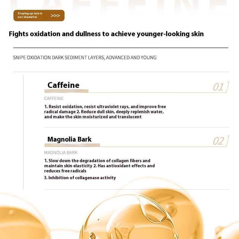 Caffeine Cream Brightening Improve Dark Yellow Anti-oxygen Hydrating Moisturizing Split Yeast Cream