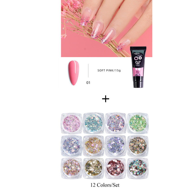 Mobray Nail extension glue 15ml non-paper support crystal fast nail extension gel UV phototherapy glue