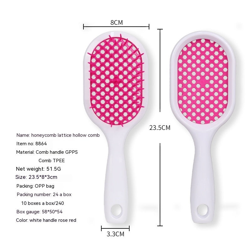 Household Wet And Dry Hollow Comb Shape Mesh Comb