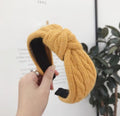 Wool Braided Twist Braid Knotted And Twisted Wide-Sided Headband Headband