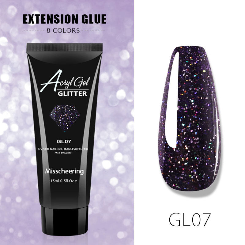 Acryl Gel Glitter Nail Extension Gel Painless and Rapid Nail Extension