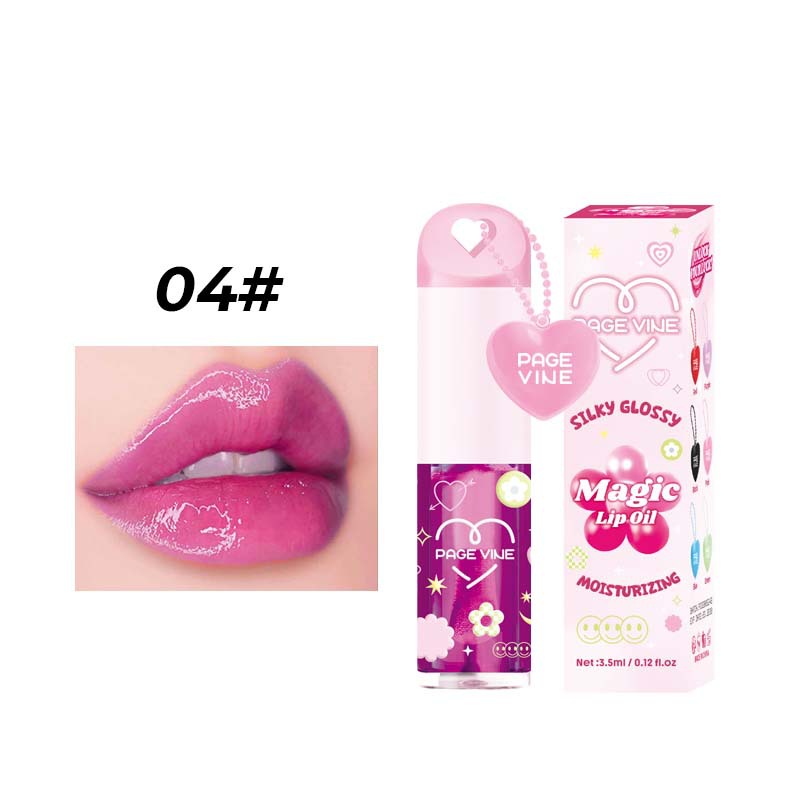 Temperature Change Water Light Lip Lacquer Love Pendant Moisturizing Lip Gloss