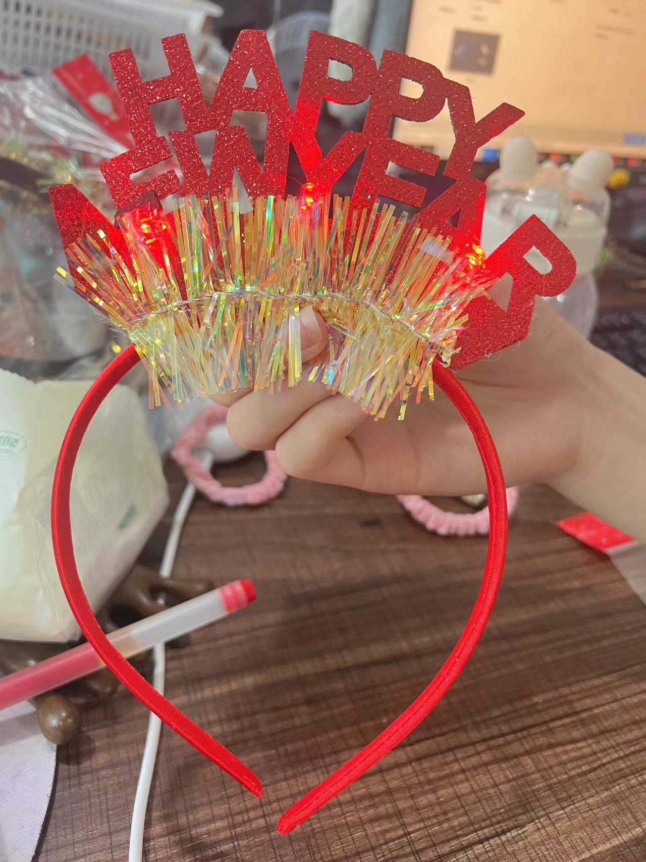 Christmas Antlers Hairband Decoration Plush