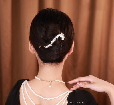Copper Alloy Zircon Hair Ornament Star Quality Twist Clip
