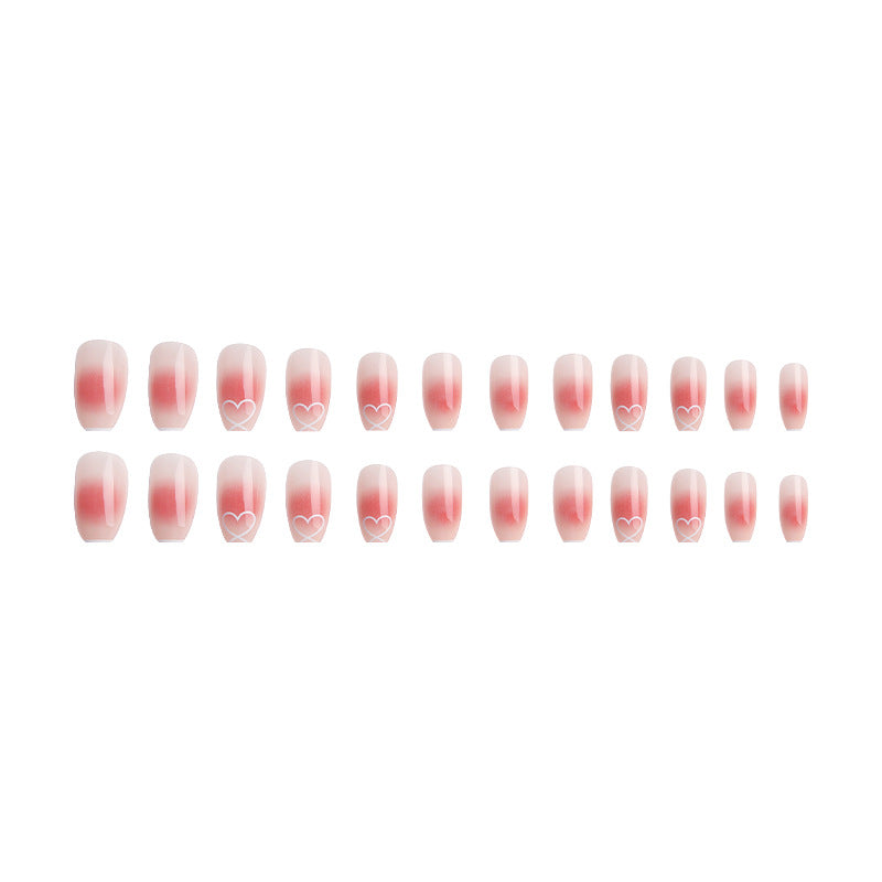 8619 Gradient Blush Nail Art Fingertip Love Wear Detachable