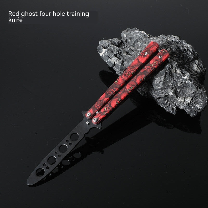 Butterfly Comb Folding Training Knife Stainless Steel Swing Knife