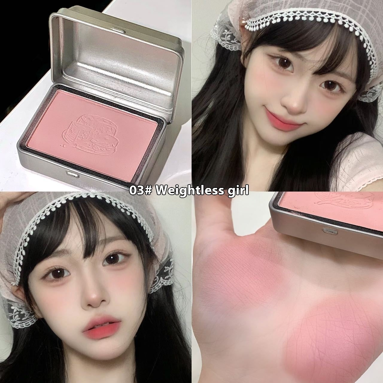 Keke Mood Peninsula Iron Box Monochrome Gradient Blush Matting Agent White Makeup