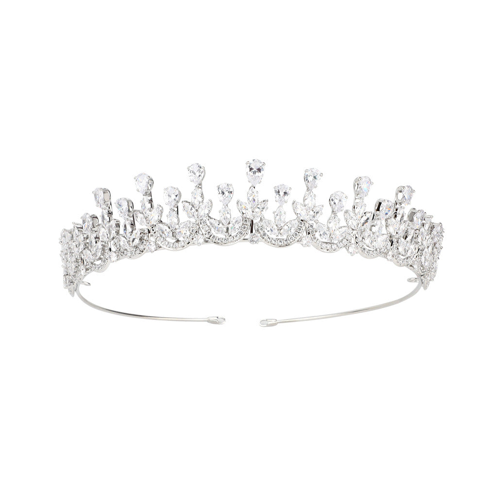High-end Zircon Crown Light Luxury Bridal Accessories