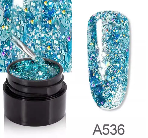 Glitter Gel Nail Polish Sparkling Sequins Art Decoration