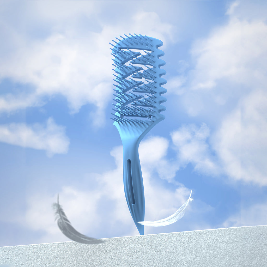 Long Handle Hollow Head Massage And Hairdressing Comb