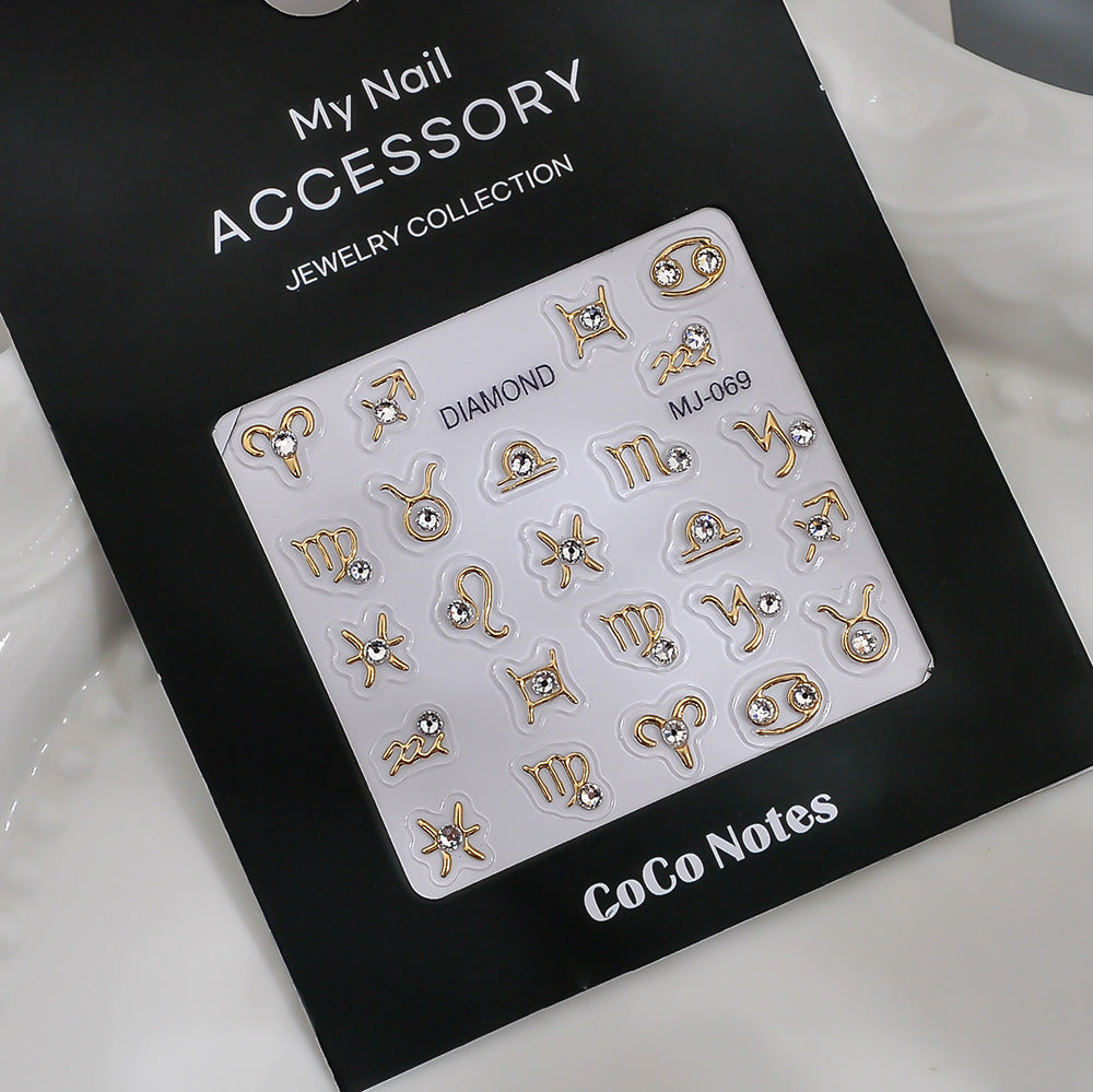 My Nail Accessories Constellation High-grade Exquisite Adhesive Relief Nail Sticker