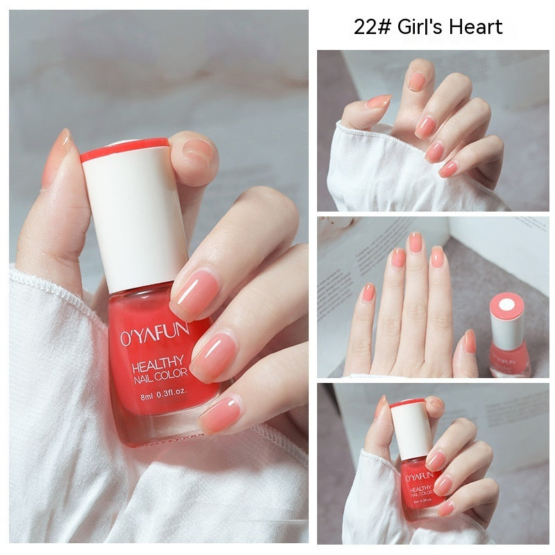 O'YAFUN Nail Polish New Water-based Long-lasting Quick-drying Transparent