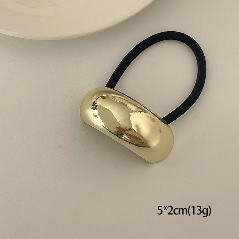 European And American Cold Style Geometric Metal Concave-convex Stretch Retro Head Rope