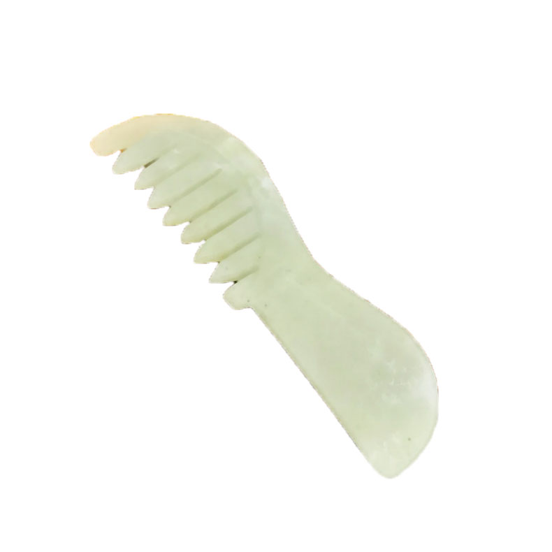 Hand-polished  Green Whole Body Meridian Scraping Comb