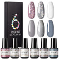 Rosalind A Bottle Of One-color Fine Glitter Nail Polish Set Box Korean Nail Color Glue