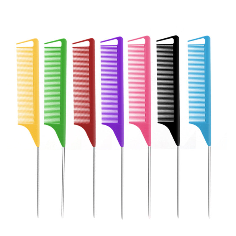 Metal Handle Updo Steel Needle Tail Comb