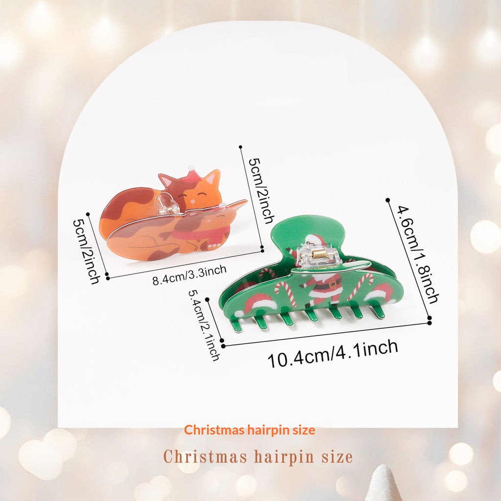 Christmas-themed Atmosphere Hair Clips Shark Clips