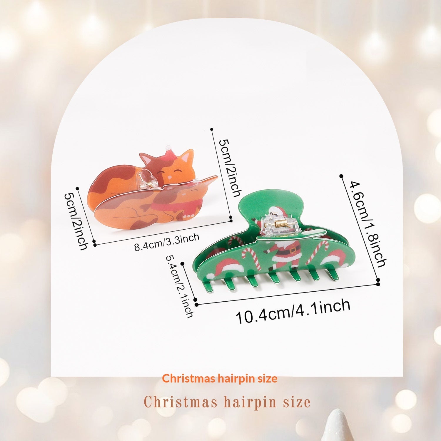Christmas-themed Atmosphere Hair Clips Shark Clips