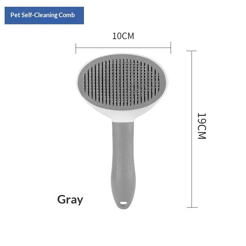 One-click Pet Hair Removal Steel Comb For Cats And Dogs
