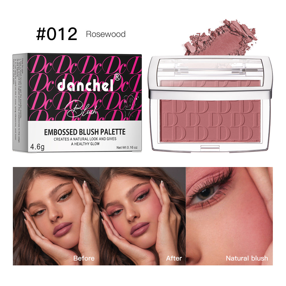 Embossed Natural Nude Makeup Matte Rouge Blush Cross-border Repair Blusher Plate