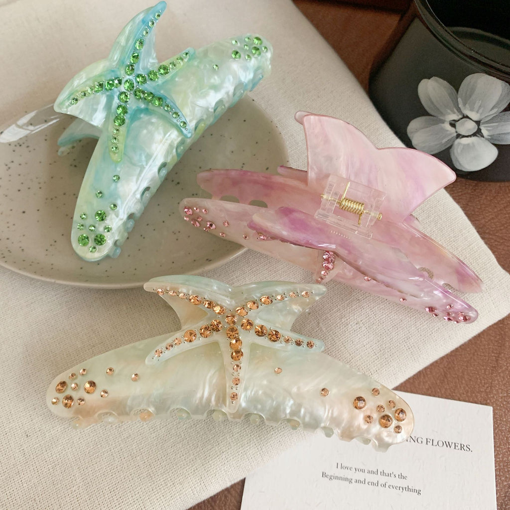 Original Design Stereo Acetate Starfish Hair Claw